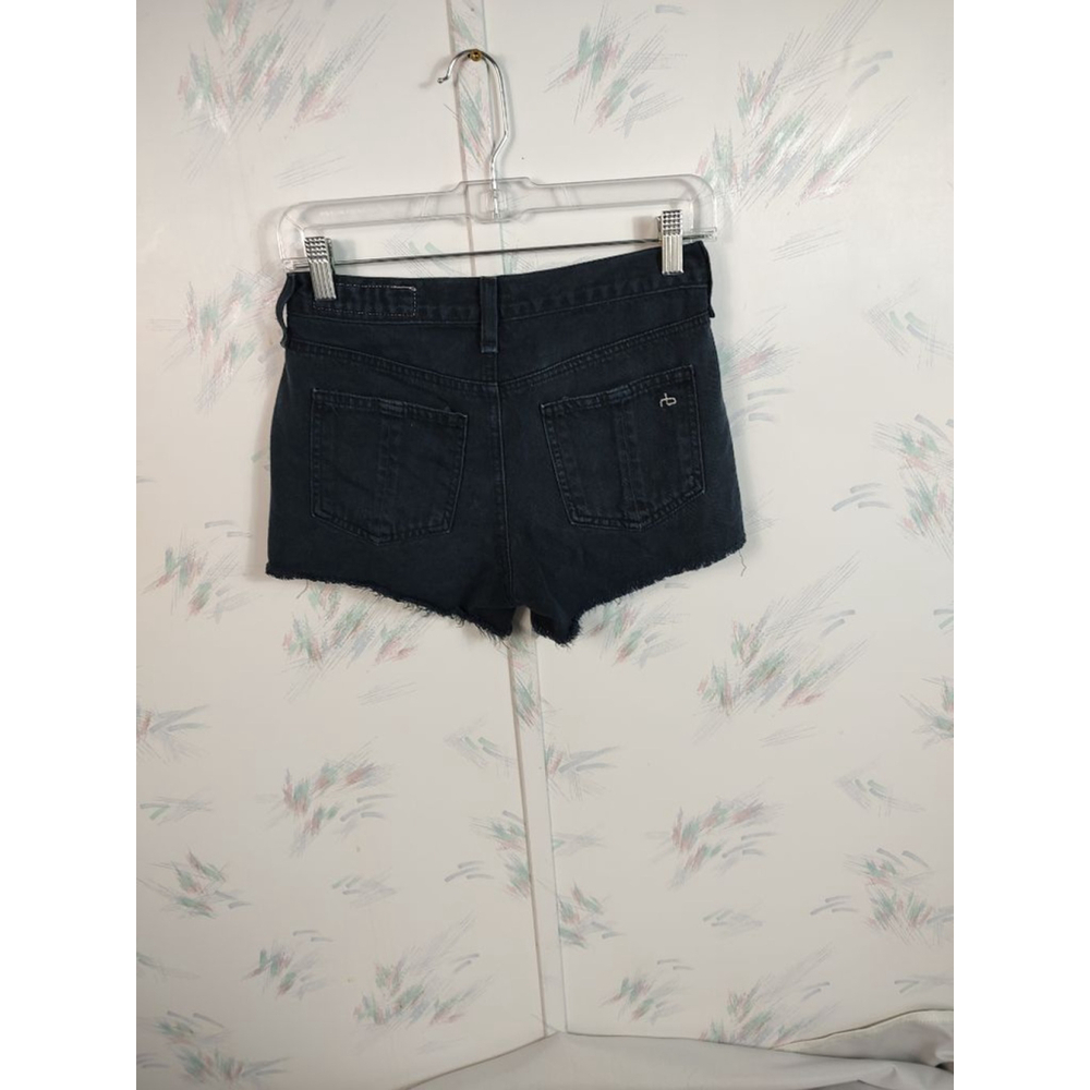 Rag & Bone Black Cut Off Jean Shorts 24 - Picture 5 of 12